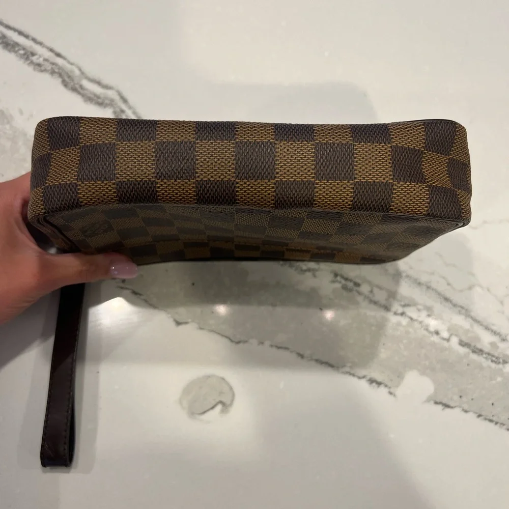 Louis Vuitton Damier Ebene Macao Wristlet Clutch Bag
